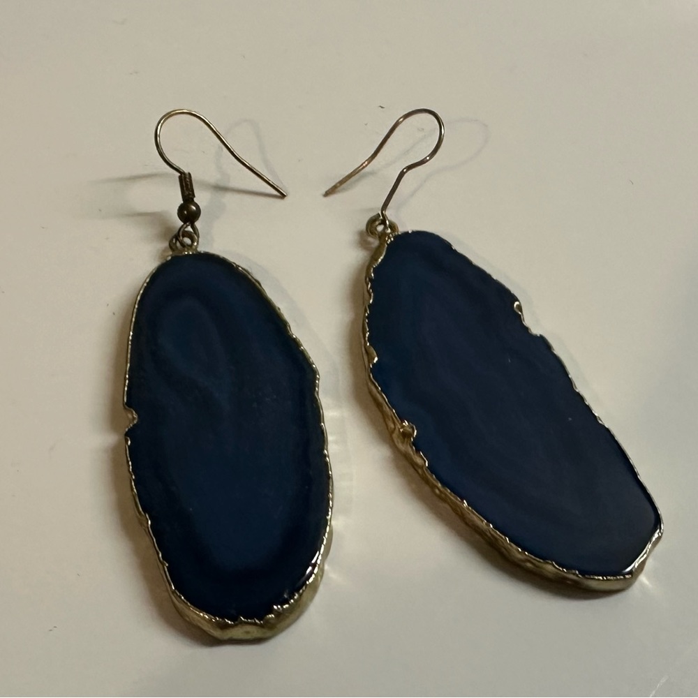 Blue stone earrings 💙